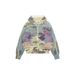 ニット セーター AAPE ZIP UP KNIT HOODIE レディース