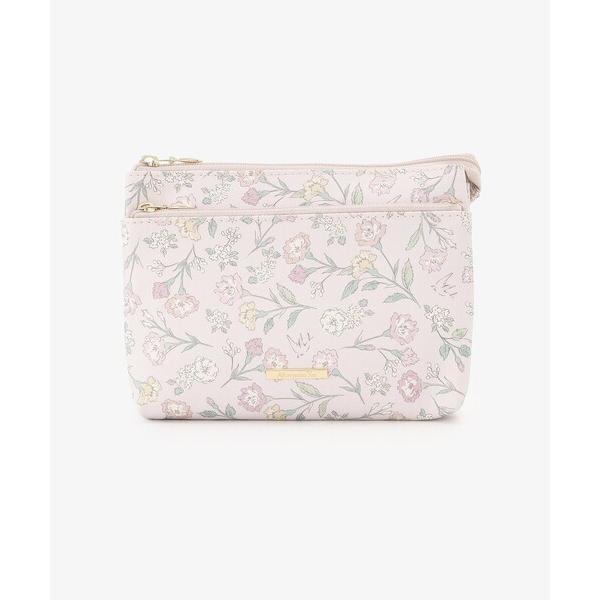 ポーチ フラワーダブルポーチ レディース