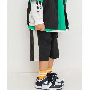 パンツ 「セットアップ可」ラインアクティブ ナイロンハーフパンツ キッズ 子供服 男の子 女の子