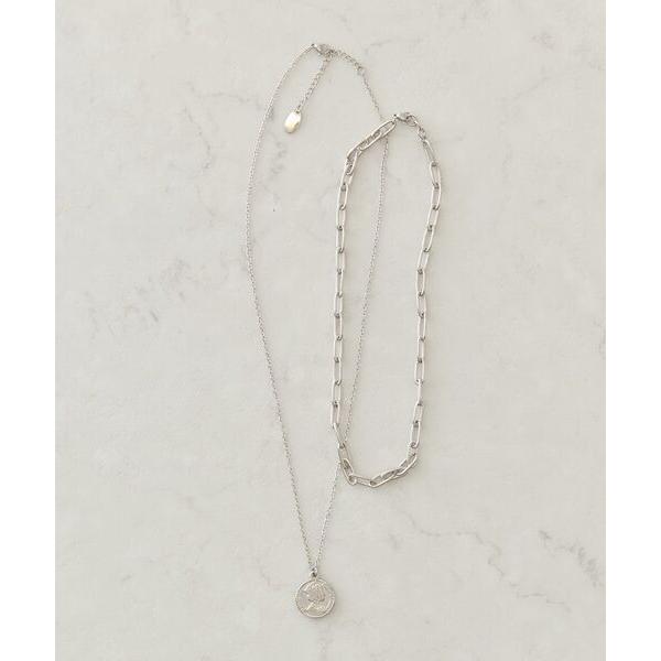 ネックレス 「ステンレス」 コイン 2連ネックレス レディース