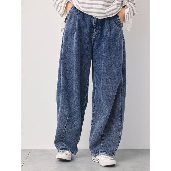 パンツ 「オーガニックコットン」デニムバレルパンツ レディース