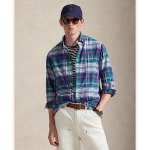極美品 2023SS ポロラルフローレン リネンコットン ワークシャツ チェック POLO RALPH LAUREN（ポロ・ラルフローレン） シャツ クラシック
