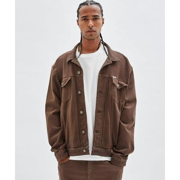 「Guess」 デニムジャケット LARGE ブラウン メンズ