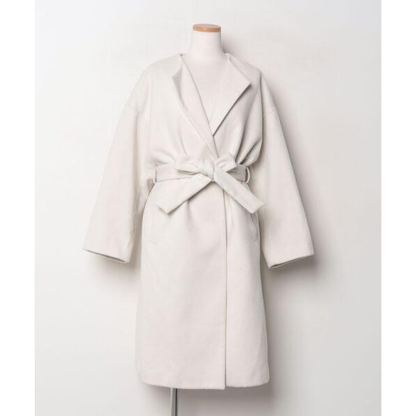 「SNIDEL」 ノーカラーコート ONE SIZE ホワイト レディース