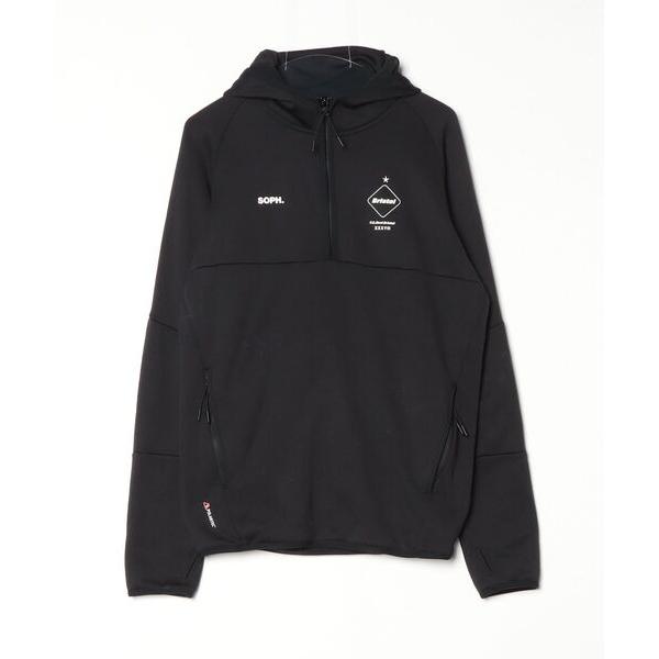「F.C.R.B.」 ワンポイントプルオーバーパーカー S ブラック メンズ