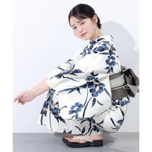 浴衣 誰でも簡単キレイに決まる！レトロカラー浴衣2点セット（浴衣・帯） レディース