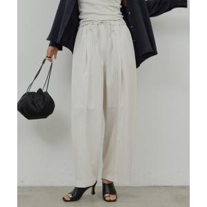 パンツ 「手洗い可」ストライプイージーパンツ レディース