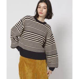 「niko and...」 長袖ニット MEDIUM ネイビー レディース