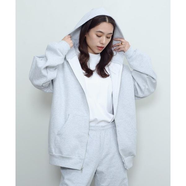 「LOS ANGELES APPAREL」 ジップアップパーカー X-LARGE アッシュグレー メ...