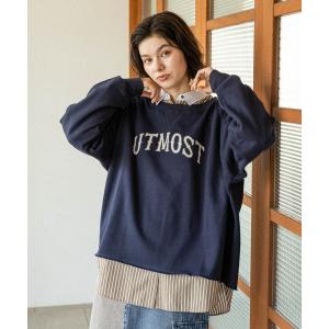「niko and...」 スウェットカットソー MEDIUM ネイビー レディース