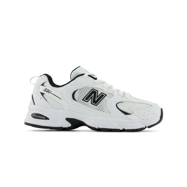 「New Balance」 ローカットスニーカー 24.0cm ホワイト×ブラック レディース