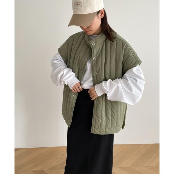 「CANAL JEAN」 ベスト 38 カーキ レディース