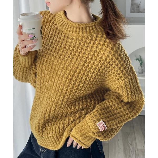 「Java」 長袖ニット LARGE イエロー レディース
