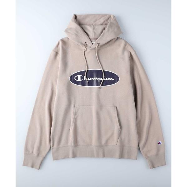 「Champion」 プルオーバーパーカー M ベージュ メンズ