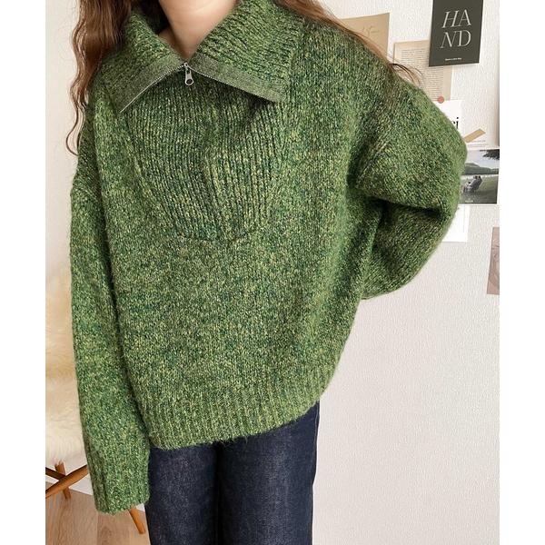 「Java」 長袖ニット X-LARGE グリーン レディース