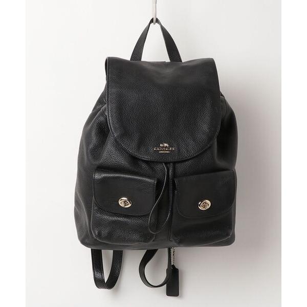 「COACH」 ワンポイントリュック - ブラック レディース