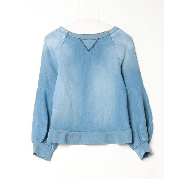 「mame」 スウェットカットソー 1 ブルー レディース