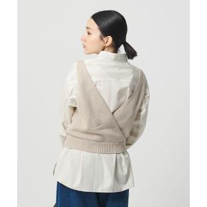 ベスト ジレ コットン麻ブレンド カシュクール ...の商品画像