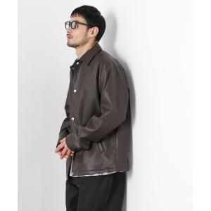 ブルゾン アウター 「83」フェイクレザー ジップ メンズ レディース