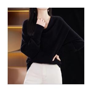 ボートネックドルマンニットトップス