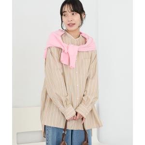 ブラウス シャツ バンドカラーシャツ レディース