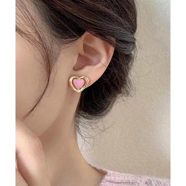 イヤリング レトロ調ハートが可愛いイヤリング レディース