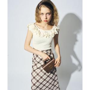 ニット セーター 2wayフリルリブニット レディース