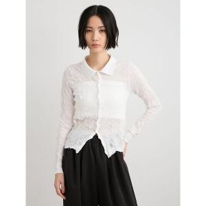 ニット セーター ワッシャーニットシャツ レディース