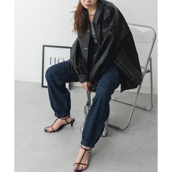 ジーンズ デニム デニムパンツ M-4L リラックスワイドパラシュートデニムパンツ レディース