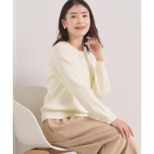 ニット セーター 「手洗い可」ミニケーブルニット レディース