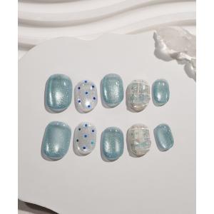 水光ネイルアクアブルー 3Dリボンの買取情報