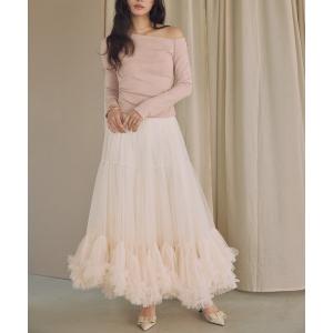 スカート アンダーフレアチュールスカート