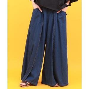 ジーンズ デニム デニムパンツ Orale! フロントタックワイドデニムパンツ レディース