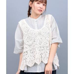 ベスト ジレ クロシェレースベスト レディース