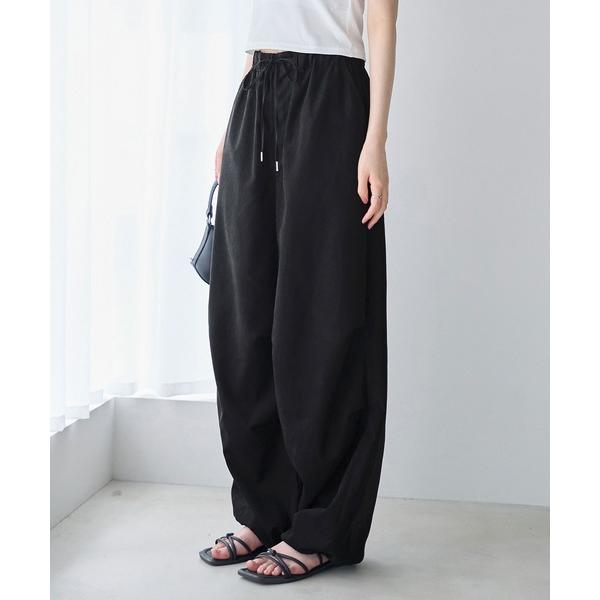 ワイドパンツ パンツ 裾ドロストイージーワイドパンツ レディース