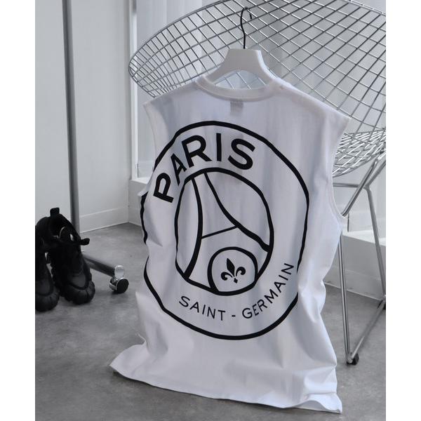 tシャツ 「Paris Saint-Germain/パリサンジェルマン」ロゴエンブレム ノースリーブ...