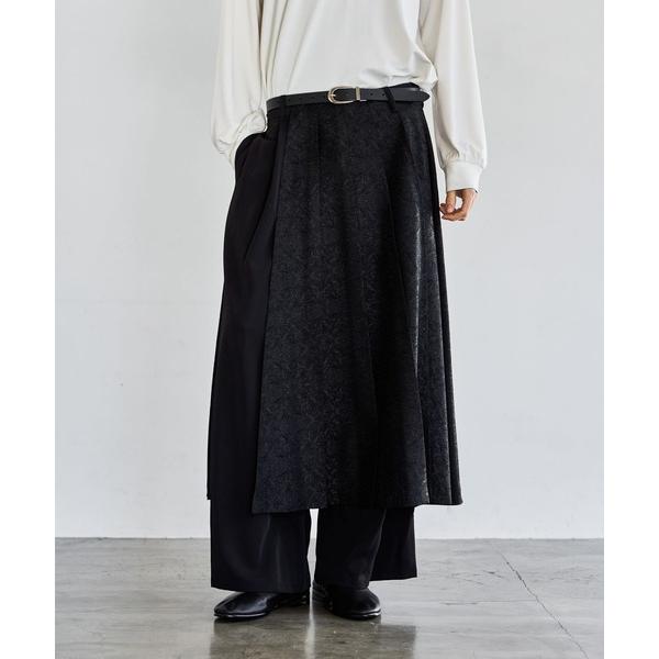 パンツ 「SET UP対応 一部カラー接触冷感」プリーツレイヤードパンツ(HARE) メンズ