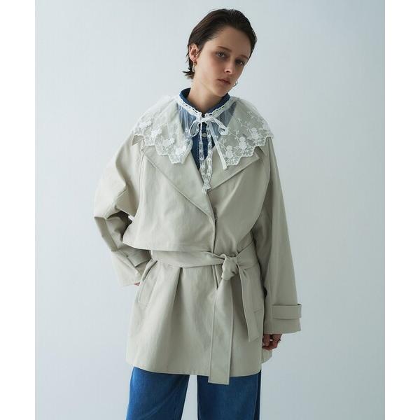 トレンチコート コート ショートトレンチコート レディース
