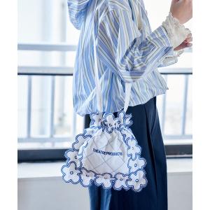 ショルダーバッグ バッグ THEATRE PRODUCTS × FREAK'S STORE/シアタープロダクツ 別注 配色ステッチ フラワー刺繍ショル