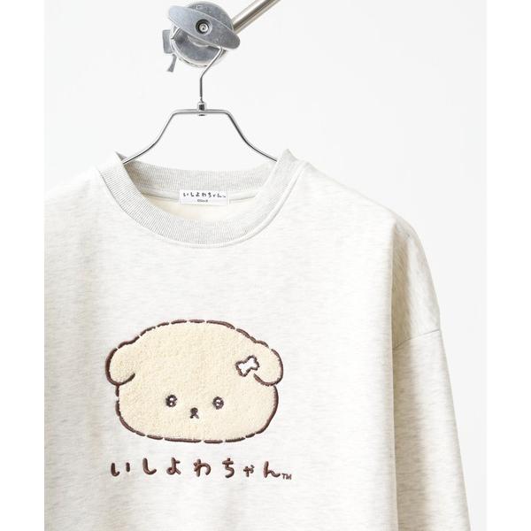 トレーナー スウェット いしよわちゃんサガラ刺繍裏起毛BIGシルエットトレーナー メンズ レディース