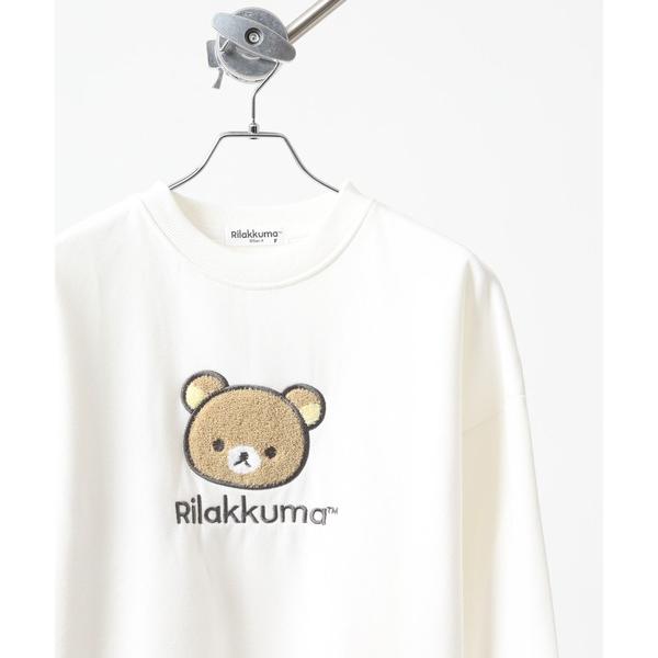 トレーナー スウェット リラックマ サガラ刺繍 裏起毛ビッグシルエット トレーナー メンズ レディー...