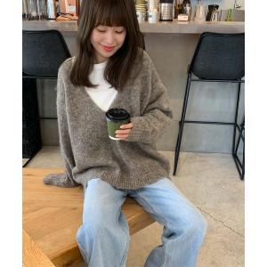 「titivate」 長袖ニット M ブラウン レディース