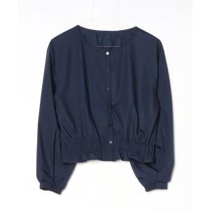 「titivate」 長袖ブラウス M ネイビー レディース