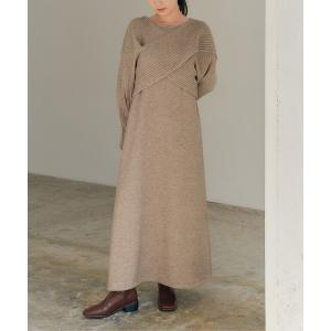 「titivate」 コンビワンピース M グレイッシュベージュ レディース