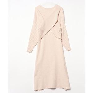 「titivate」 コンビワンピース M ベージュ レディース