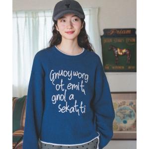 「niko and...」 長袖ニット LARGE ブルー レディース