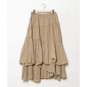 「titivate」 フリルスカート L ブラウン レディース
