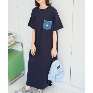 ワンピース 限定展開 Lee × FREAK'S STORE/リー 別注 デニムポケット 半袖 ワンピース(Tシャツワンピース)