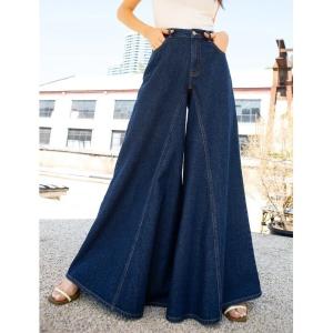 ジーンズ デニム デニムパンツ ガウチョデニムパンツ レディース
