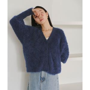 「titivate」 ニットカーディガン S ブルー レディース